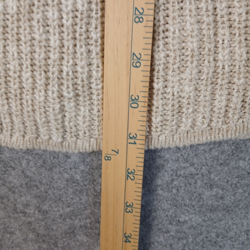 ABS Sweater Womens Medium Beige Marled Vanilla Half Zip Chunky Knit‎ A6F069SC - Picture 8 of 10